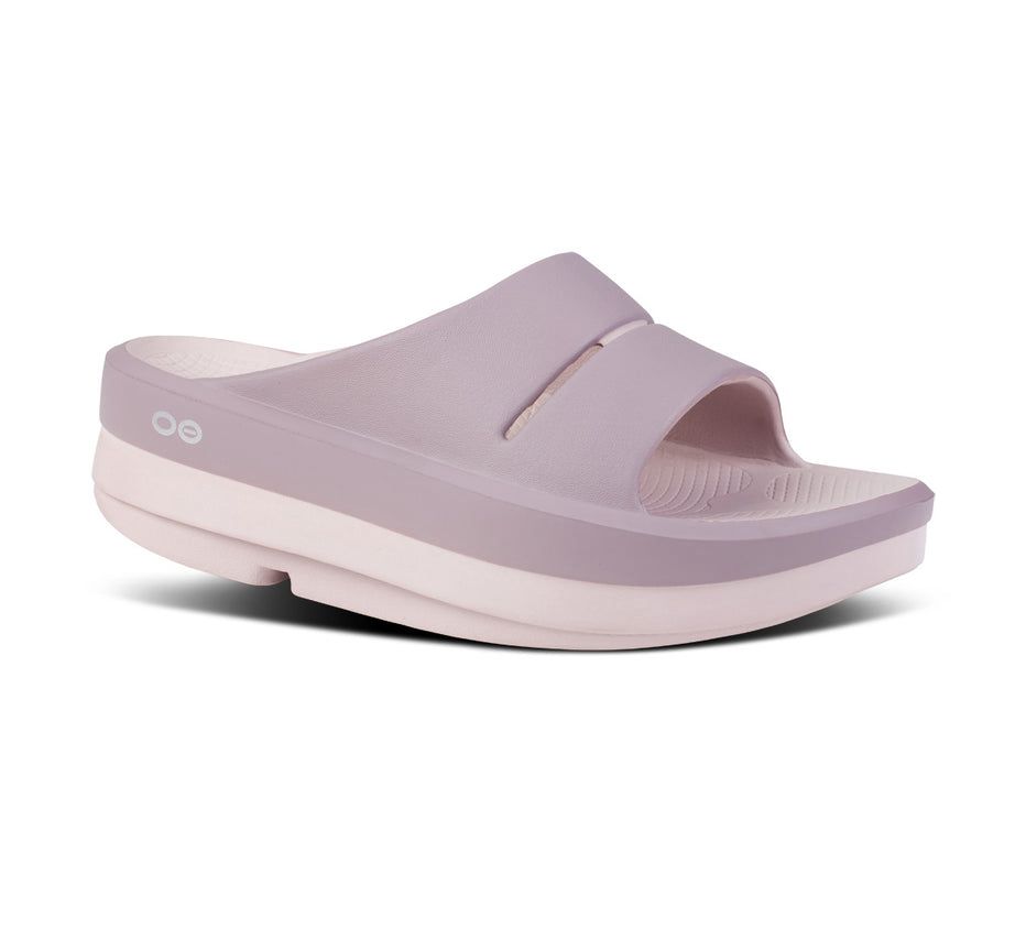 Oofos Women's Oomega Ooahh Stacked - Slide Light Purple ( UFHWR-1784 )